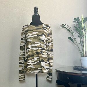 Lucky Brand Camouflage Long Sleeve Tee
